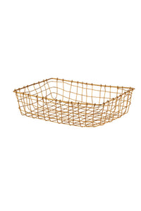 Fog Linen Work | Brass Basket (L)