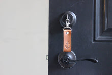 Load image into Gallery viewer, Anchor Keychain leather KeyFob keyRing ocean boat Vacation
