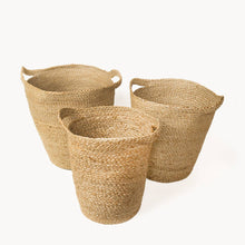 Load image into Gallery viewer, Korissa | Handwoven Storage • Kata Basket with Slit Handle-Set of 3
