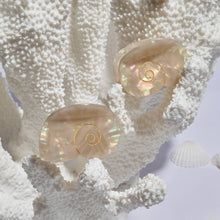 Load image into Gallery viewer, Winona Irene | Siren Sea Shell Opal Acetate Mini Hair Claw for a Mermaid
