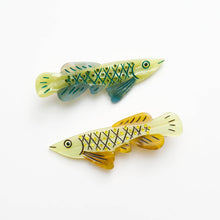 Load image into Gallery viewer, Winona Irene | Arowana Clip - Jeweled Green Fish Alligator Hair Clips
