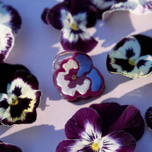 Load image into Gallery viewer, Winona Irene | Micro Mini Pansy Claw - Small Purple Flower Hair Clip
