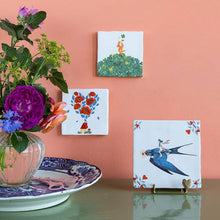 Load image into Gallery viewer, Sending you a message | StoryTiles art on tile
