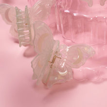 Load image into Gallery viewer, Winona Irene | Light Green Acetate Lunar Moth Hair Claw with Crescent Moons
