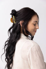 Load image into Gallery viewer, Garden Snail Small Hair Claw in Yellow and Amber Acetate
