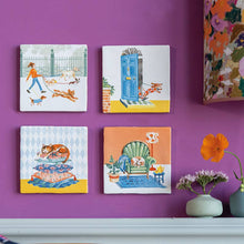 Load image into Gallery viewer, Sleepy cat | StoryTiles art on tile
