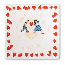 Load image into Gallery viewer, Cheers to love | StoryTiles art on tile
