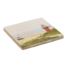 Load image into Gallery viewer, Cycling on Vlieland | StoryTiles art on tile
