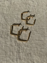 Load image into Gallery viewer, Emily Shaffer | 14k Gold Square Hoops
