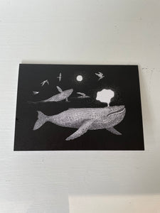 Skaar for Jessie Tobias Design | Whale & Squid Notecard