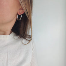 Load image into Gallery viewer, Emily Shaffer | Silver Crescent Hoops
