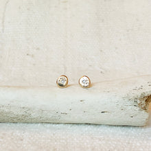 Load image into Gallery viewer, Sky Eyes Fine Jewelry | Earrings, Solid Recycled 10k &amp; 14k Posts White Lab Grown Diamonds
