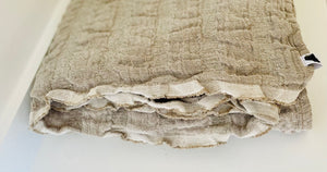 Amphitrite | Twin Sized Linen Blend Blanket