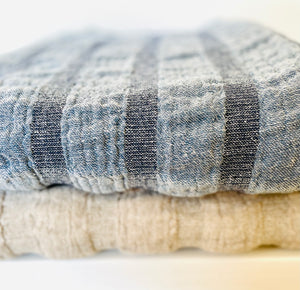 Amphitrite | Twin Sized Linen Blend Blanket